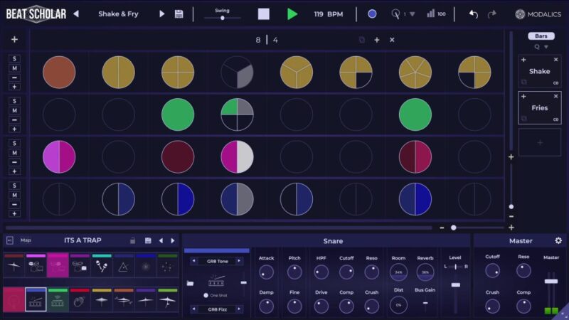 非常COOL的现代节拍鼓机 Modalics Beat Scholar v1.0.4 VST Windows-YU158-音频制作系统办公资源