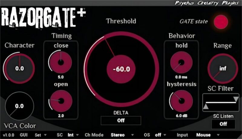 Psycho Circuitry Razorgate (Dynamics Processor) V1.0.1 WIN&MAC-YU158-音频制作系统办公资源