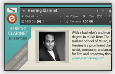 很有古典味的单簧管Herring Clarinet 康泰克音色-YU158-音频制作系统办公资源