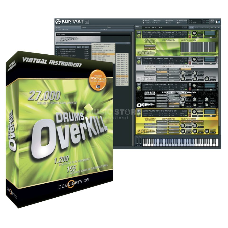 Drums Overkill电鼓音色集流行舞曲RnB嘻哈 编曲采样音源 Windows/MacO 康泰克音色-YU158-音频制作系统办公资源