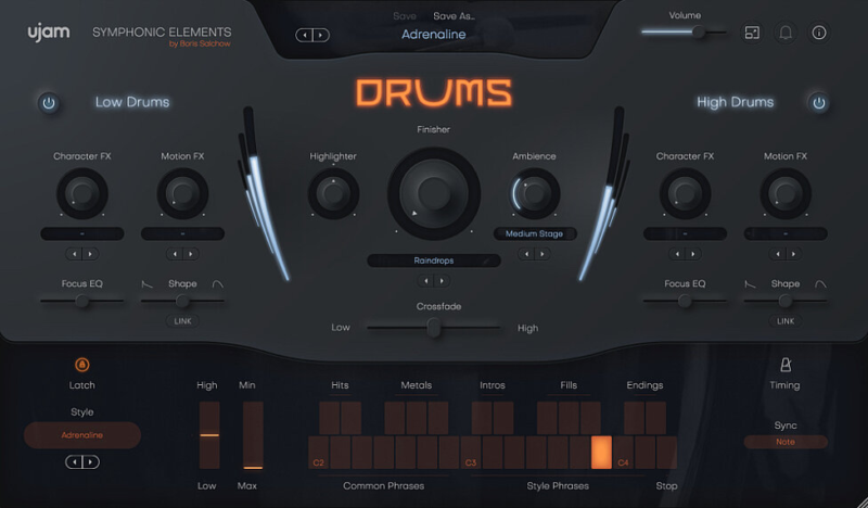 自动史诗级打击乐 UJAM Symphonic Elements DRUMS v1.2.0 WIN&MAC（原生支持M芯片）-YU158-音频制作系统办公资源
