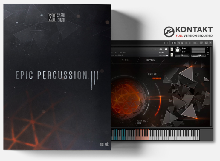史诗级打击乐大鼓音色库 Splash Sound Epic Percussion 3 KONTAKT-YU158-音频制作系统办公资源