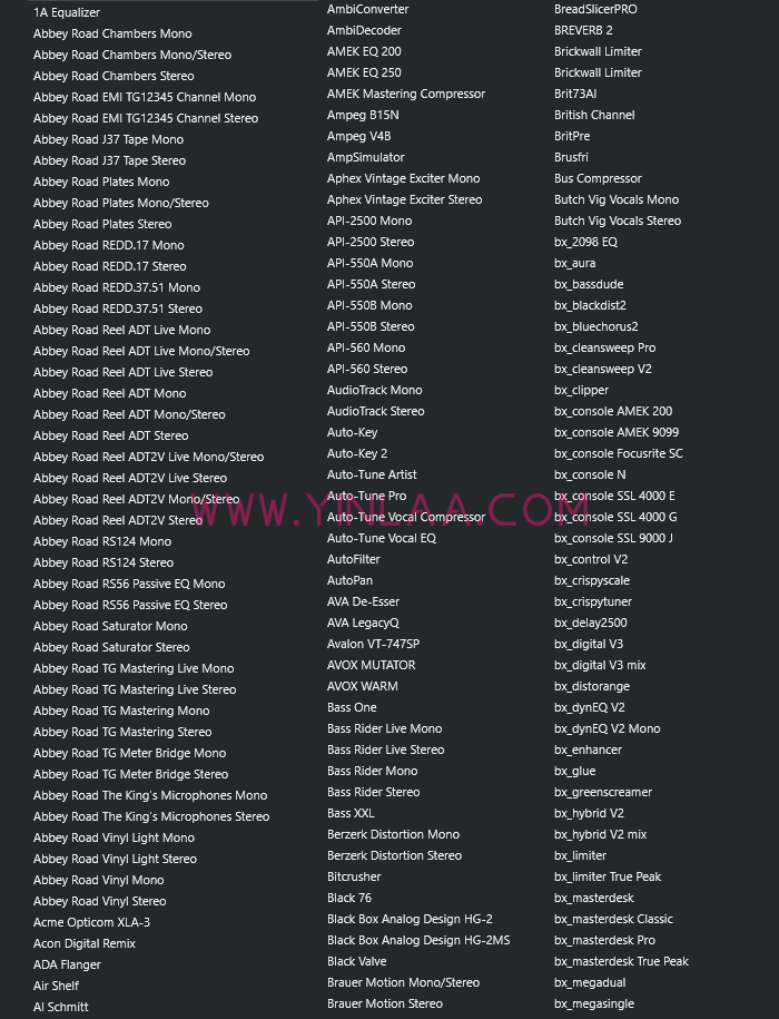 图片[4]-【独家制作】2025最新调试混音插件包64位VST3 600个一键安装效果器合集12G WIN 支持定制-YU158-音频制作系统办公资源