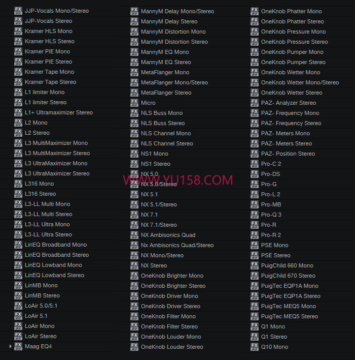 图片[4]-独家制作 音频调试混音插件包32位VST/DLL 一键安装效果器合集2G WIN 支持定制-YU158-音频制作系统办公资源