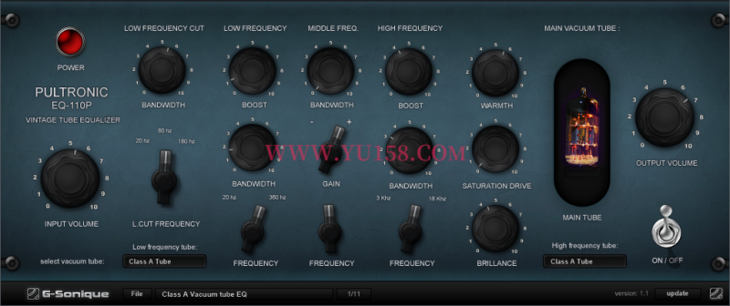 模拟真空管均衡器 G-Sonique Pultronic EQ110P x64 dll-YU158-音频制作系统办公资源