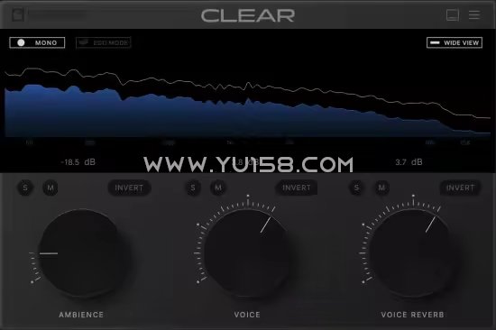 AI人工智能一键去混响去杂音降噪插件 Supertone Clear v1.1.1 VST3-MOCHA WiN-YU158-音频制作系统办公资源