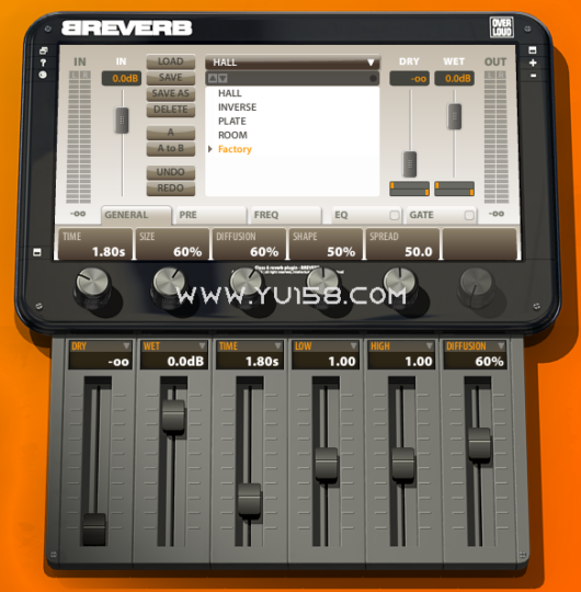 经典混响效果器 Overloud BREVERB x32/x64位 WiN-YU158-音频制作系统办公资源