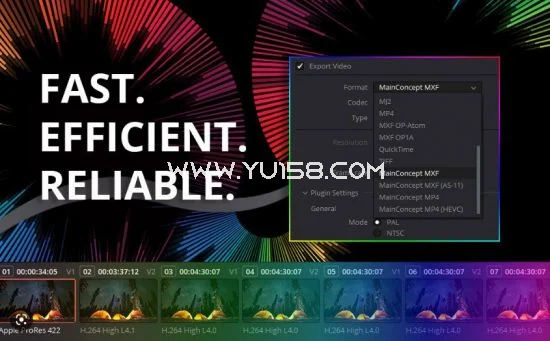 MainConcept Codec Plugin 1.6.1 x64 for DaVinci Resolve Win/macOS/Linux-YU158-音频制作系统办公资源
