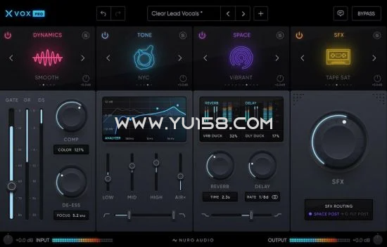 专业人声混音插件 Nuro Audio Xvox Pro 1.0.6 WiN-YU158-音频制作系统办公资源