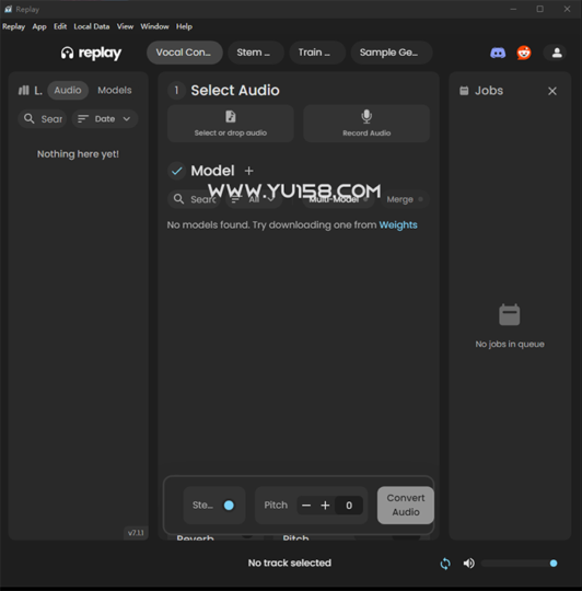 Replay 7.1.1最新版 AI翻唱训练模型 音频人声分离软件下载-YU158-音频制作系统办公资源