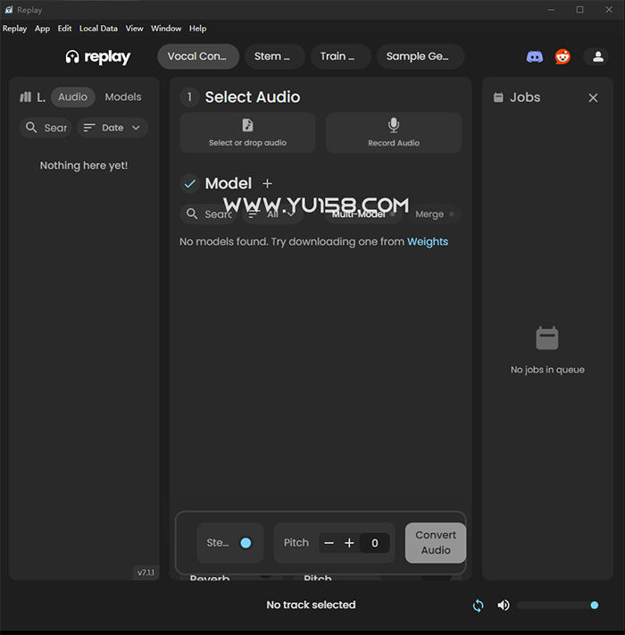 Replay 7.1.1最新版 AI翻唱训练模型 音频人声分离软件下载-YU158-音频制作系统办公资源
