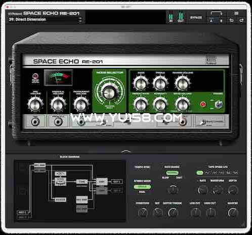 罗兰延迟效果器 Roland Cloud RE-201 Space Echo 1.0.1 WiN/MacOS-YU158-音频制作系统办公资源