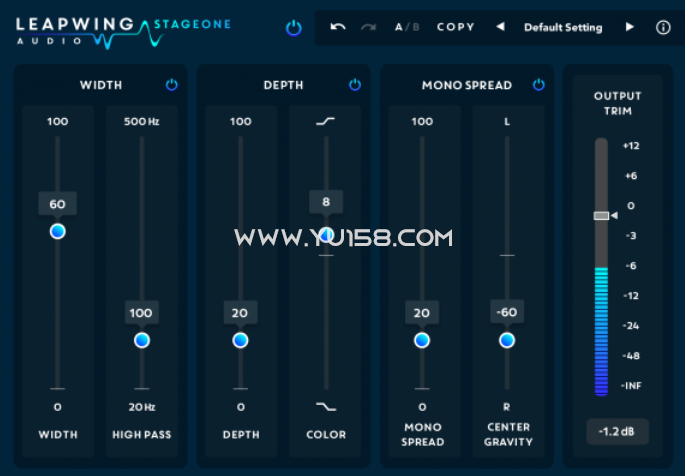 宽度和深度增强插件 Leapwing Audio StageOne 2 v2.0 WIN-YU158-音频制作系统办公资源