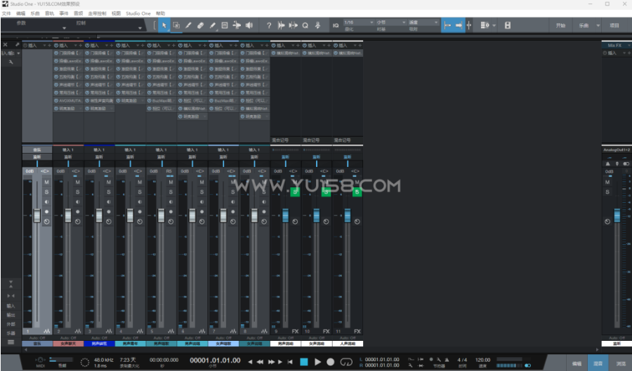 Studio One3.5男女唱歌聊天效果包 声卡调试好预设模板 带插件全套文件-YU158-音频制作系统办公资源