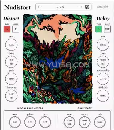 Nudist Audio Nudistort v1.2.4 MacOS-YU158-音频制作系统办公资源