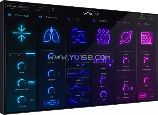 Cymatics VOXITY Vocal Mixing Plugin 1.0.0 Win/MacOS-YU158-音频制作系统办公资源