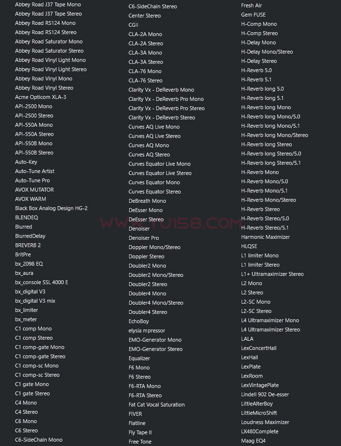 图片[3]-2025最新精选调试插件包64位VST3 一键安装效果器合集4G WiN 支持定制-YU158-音频制作系统办公资源