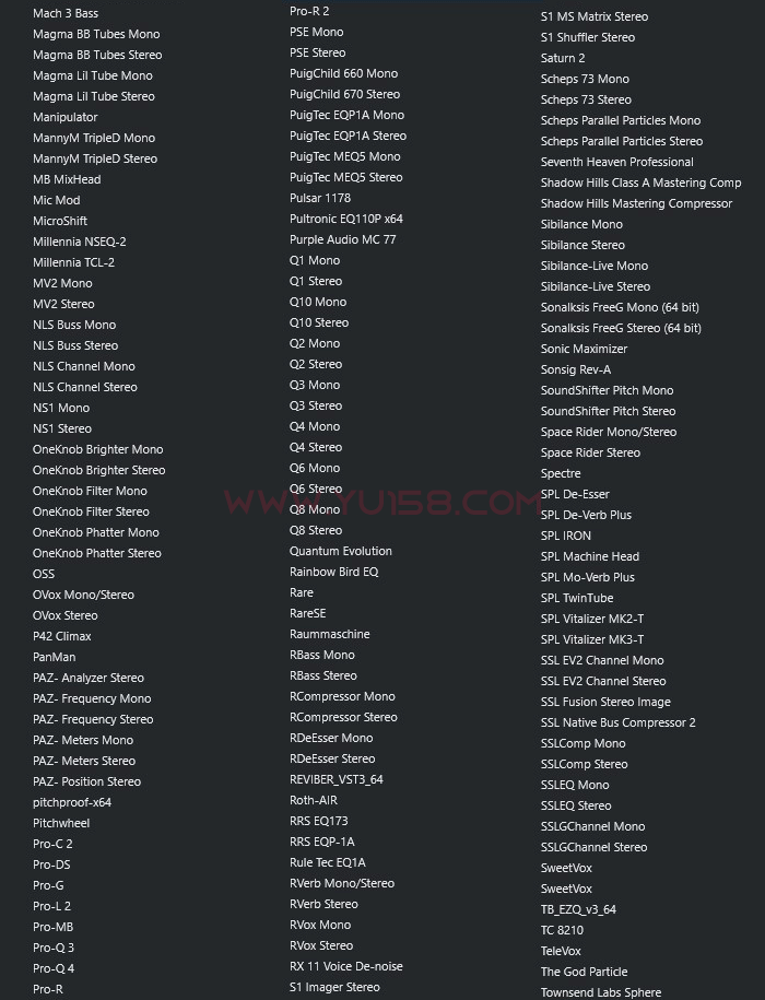 图片[4]-2025最新精选调试插件包64位VST3 一键安装效果器合集4G WiN 支持定制-YU158-音频制作系统办公资源