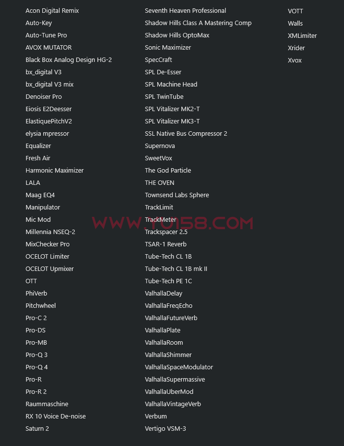 图片[2]-免费下载 调音师调试常用插件包64位VST3 一键安装效果器900M WiN 支持定制-YU158-音频制作系统办公资源