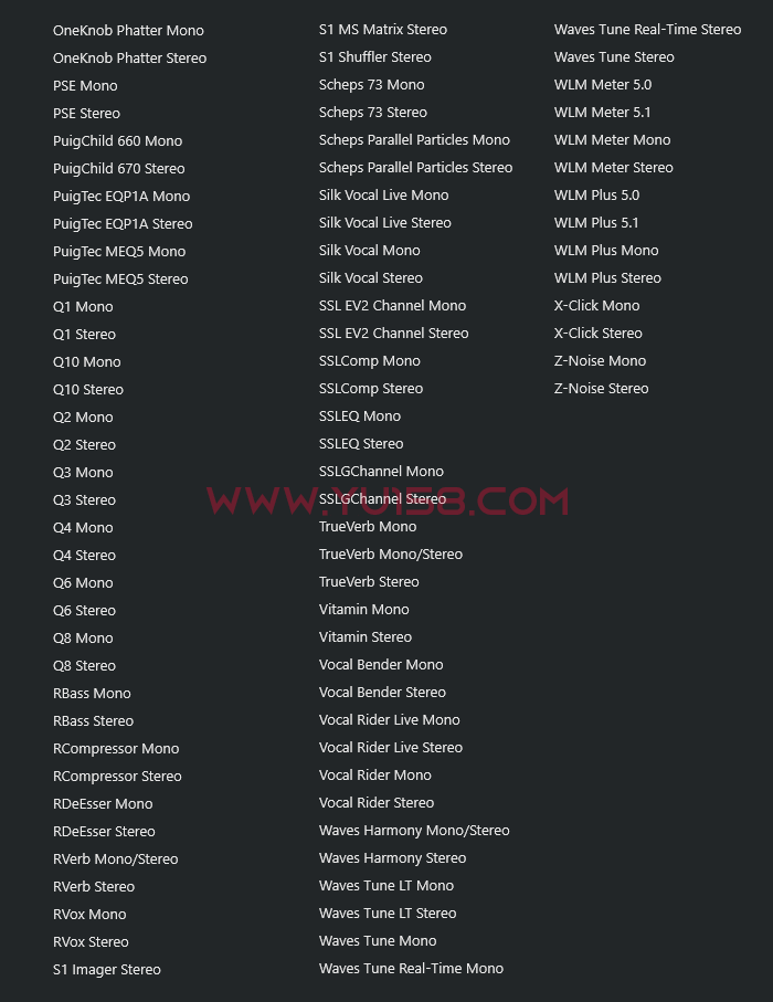 图片[4]-免费下载 调音师调试常用插件包64位VST3 一键安装效果器900M WiN 支持定制-YU158-音频制作系统办公资源