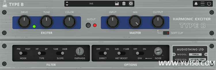 人声高频修复激励插件 AudioThing Type B WiN-YU158-音频制作系统办公资源