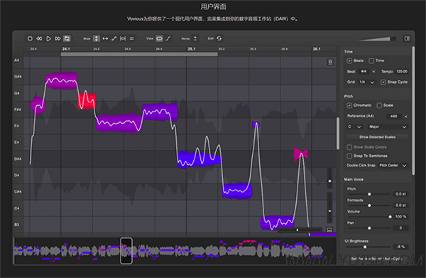 人声音高修正插件 DoublePi Technologies – Vovious v1.0.12 WiN/Mac-YU158-音频制作系统办公资源