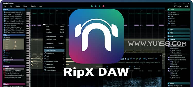 专业AI音频分离软件 Hit’n’Mix RipX DAW PRO 7.0.2-8.0.3多个版本 WiN/Mac-YU158-音频制作系统办公资源