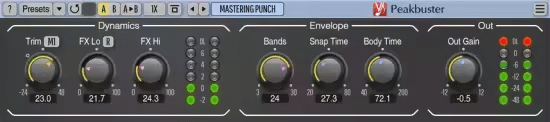 多频段瞬态增强插件 Voxengo Peakbuster v1.8.0 WiN-YU158-音频制作系统办公资源
