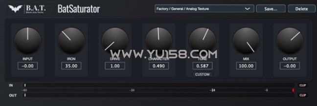 饱和器插件 Black Arts Techs BatSaturator v1.0.0 MacOS-YU158-音频制作系统办公资源