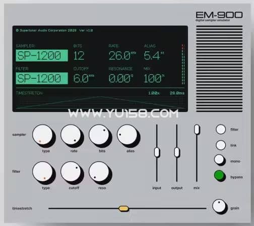 数字采样器模拟器插件 Superlunar EM-900 v1.5.0