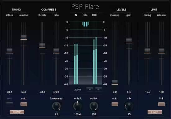 全新心理声学压缩器 PSPaudioware PSP Flare v1.1.0 U2B MacOS-YU158-音频制作系统办公资源