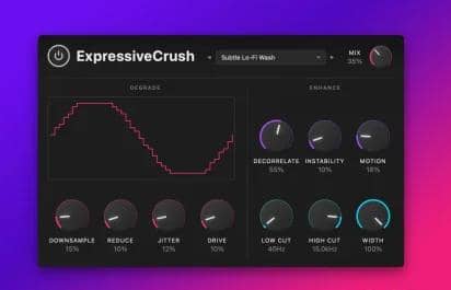 Expressive DSP ExpressiveCrush v1.1.0 Patched+License Manager U2B MacOS-YU158-音频制作系统办公资源