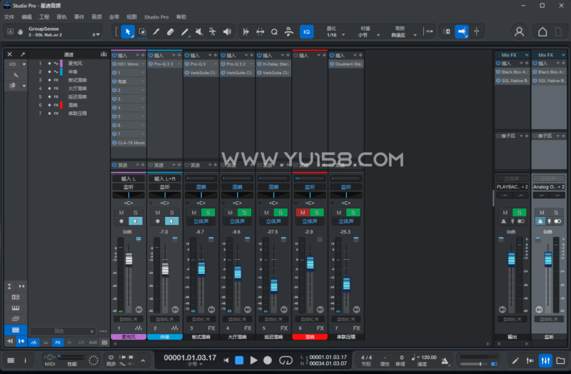 Studio one6/7/8精调效果包 某迪音频调试好直播预设模板文件 二-YU158-音频制作系统办公资源