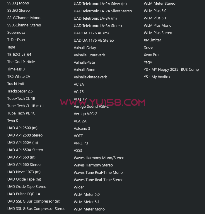 图片[5]-最新调音师常用64位VST3精选调试插件包4G 一键安装效果器合集 v2.0 WiN 支持定制-YU158-音频制作系统办公资源