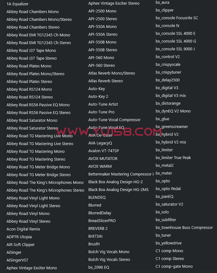 图片[2]-独家制作 精选调试混音64位VST3插件包 可选路径一键安装600个效果器合集v4.0 WiN 支持定制-YU158-音频制作系统办公资源