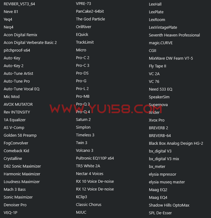 图片[2]-最新调音师精选调试插件包64位VST3可选路径一键安装效果器合集4G v3.0 WiN 支持定制-YU158-音频制作系统办公资源